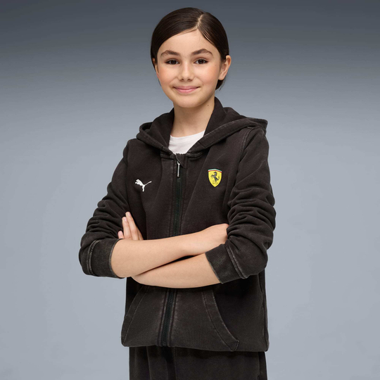PUMA X SCUDERIA FERRARI СПОРТИВНАЯ ТОЛСТОВКА С КАПЮШОНОМ SPORTSWEAR, ЧЕРНЫЙ