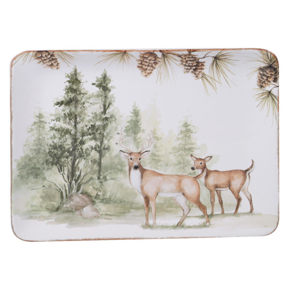 Блюдо прямоугольное Certified Int. Заповедный лес 41х30см