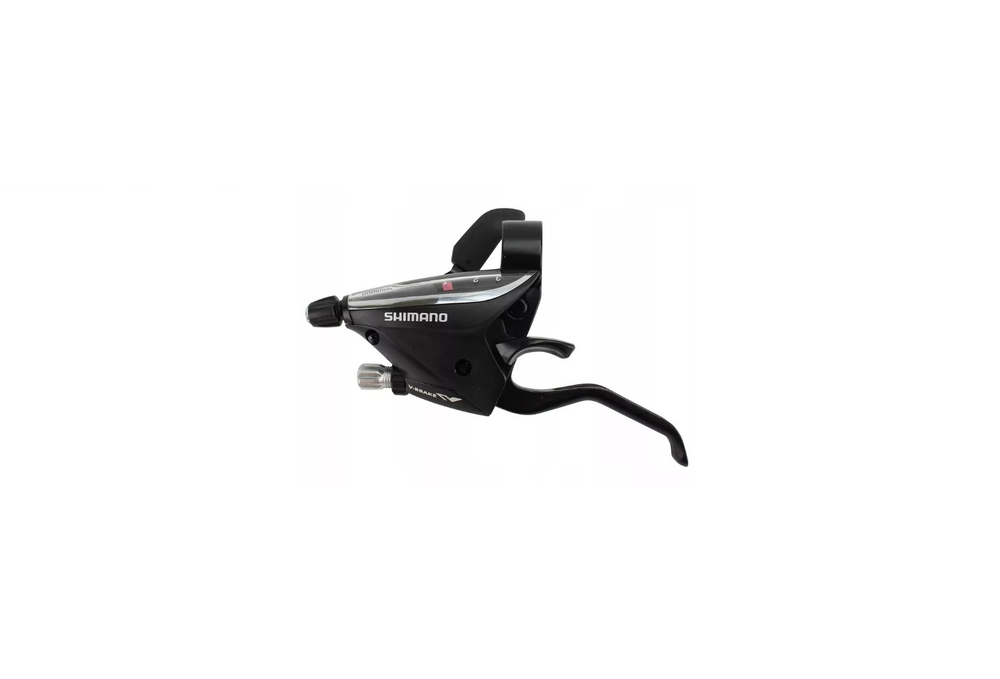 Шифтер/Тормозная ручка Shimano Altus, EF500,  левый, 3 скорости, индикатор, тормозная ручка под 4 пальца, трос 1800, черный OEM