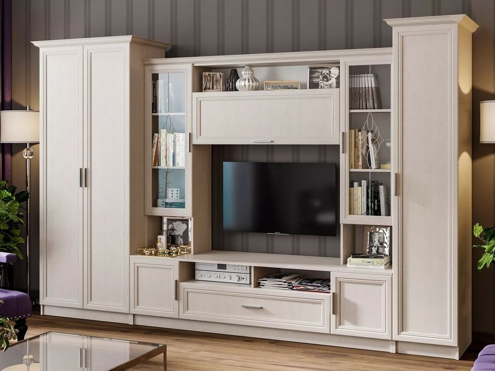 ПРАГА-1: секция ТВ  Анкор белый