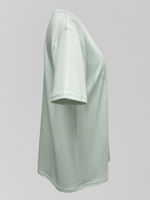 Футболка Miss Diva 11835 однотонная с белым воротником и надписью спереди