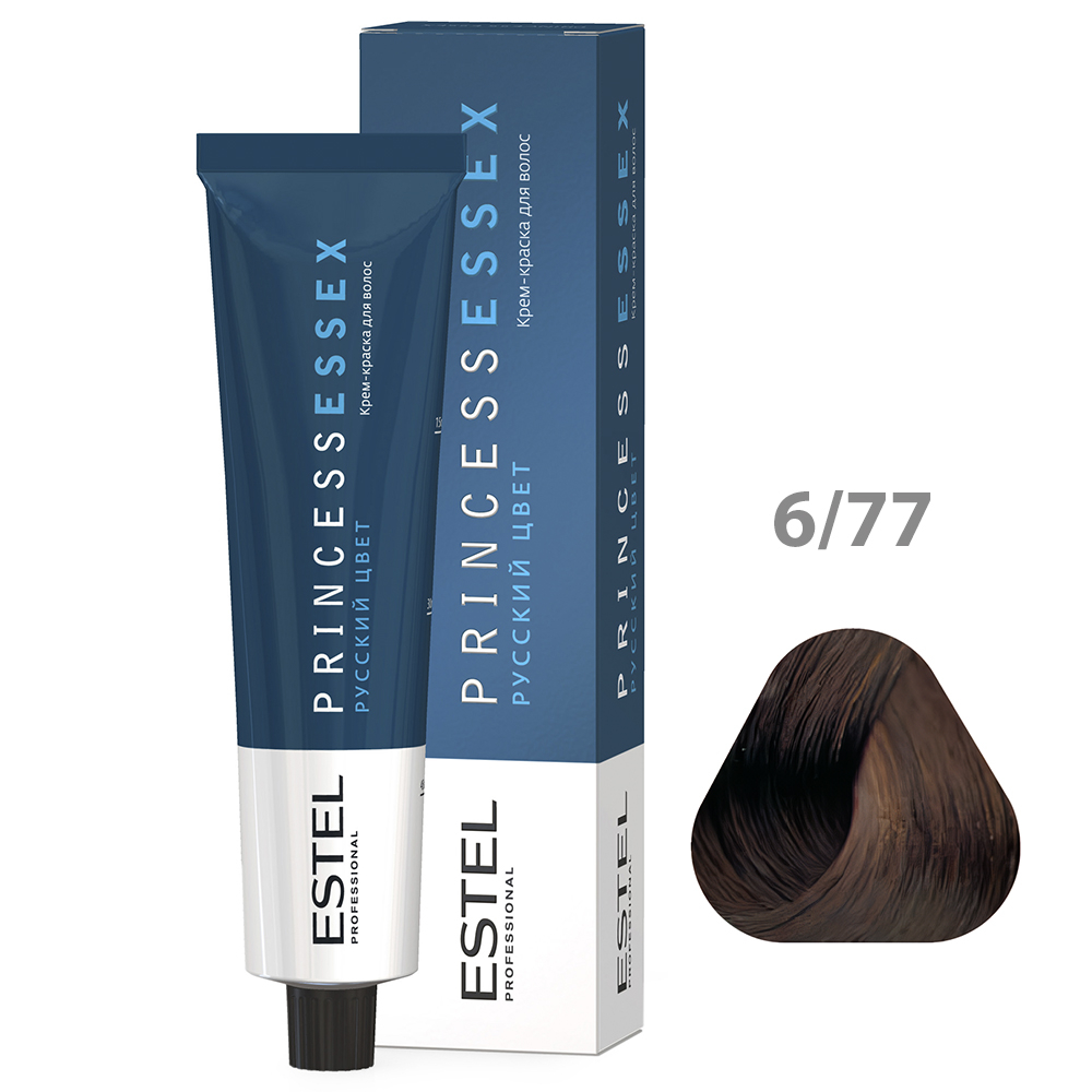 ESTEL PRINCESS ESSEX Крем-краска для волос, 6/77 темно-русый коричневый интенсивный/мускатный орех, 60 мл