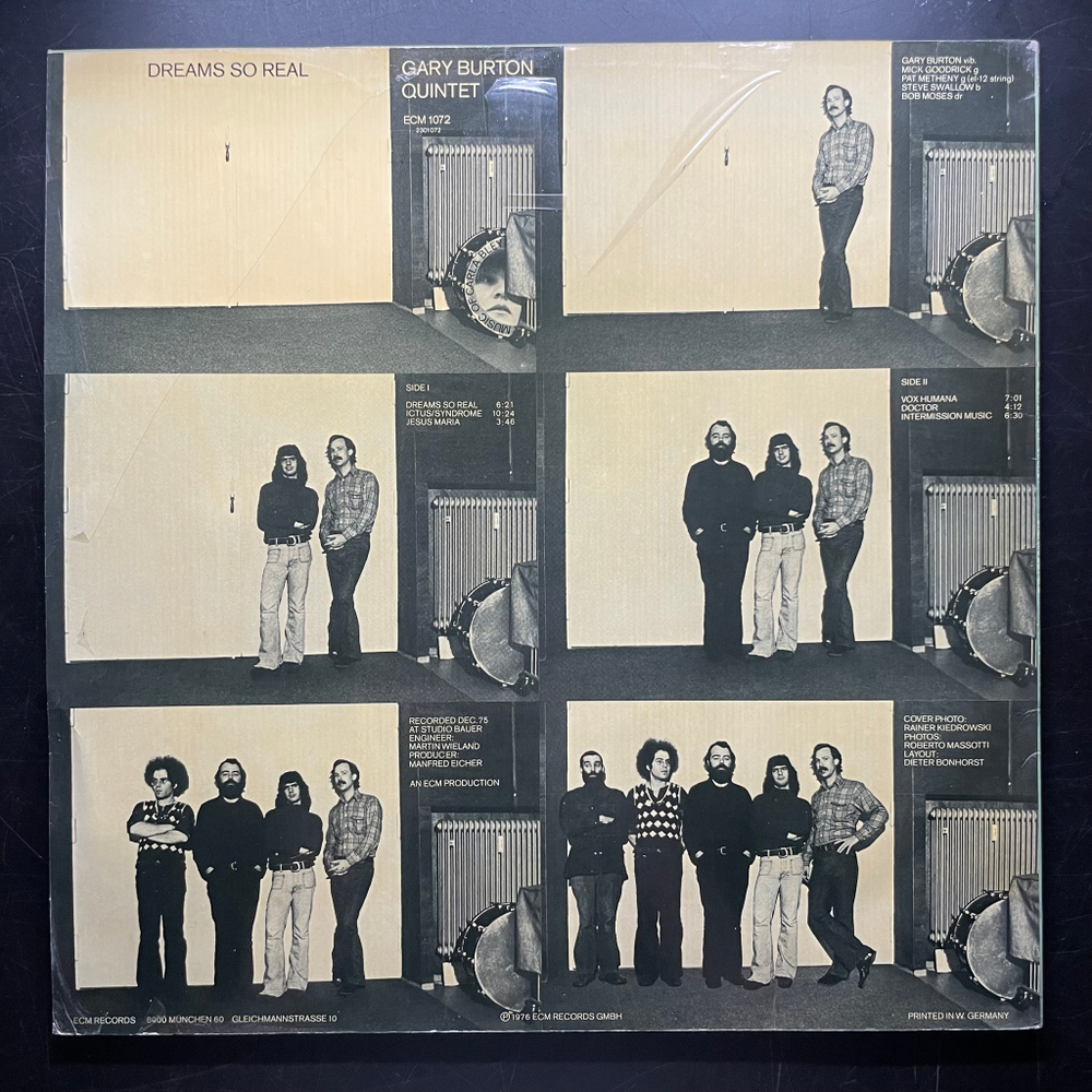 Gary Burton Quintet ‎– Dreams So Real - Music Of Carla Bley (Германия 1976г.) ECM