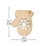 Подарочный набор игрушек на новогоднюю елку, деревянные