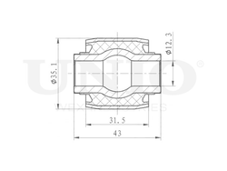 Сайлентблок внутренний заднего верхнего рычага UNIO RMP-20457