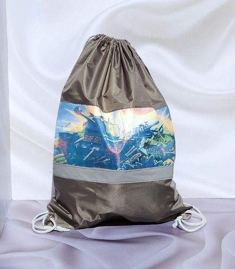 Мешок- рюкзак полиэстр Совы, серый