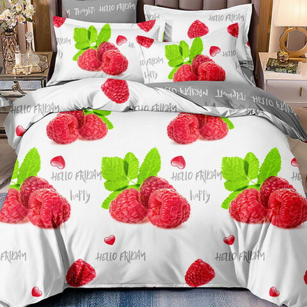 Комплект постельного белья "ВЛ. МАЛИНКА", поплин, 100% хлопок, Россия.