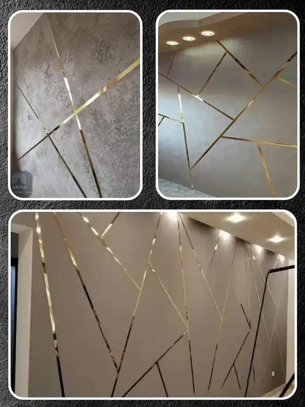 Алюминиевая полоса декоративный молдинг DIELE 15х1,5мм золото/мат длина 2,7м