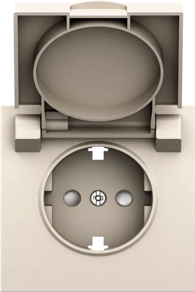 Donel S08 слоновая кость накладка для розетки Schuko с заземлением, с крышкой, 16A 250 В~, серия DB