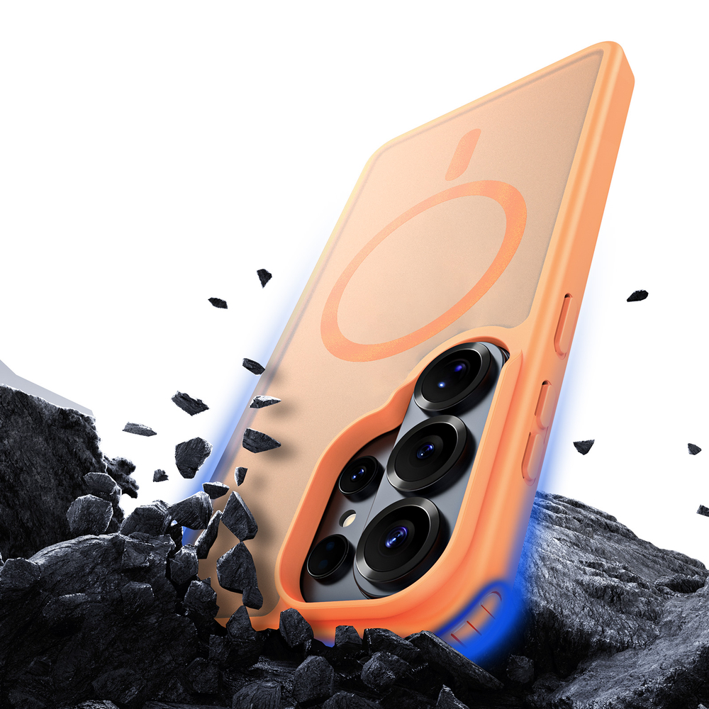 Чехол оранжевого цвета с MagSafe для Samsung Galaxy S26 Ultra, серия Yind Series от Dux Ducis
