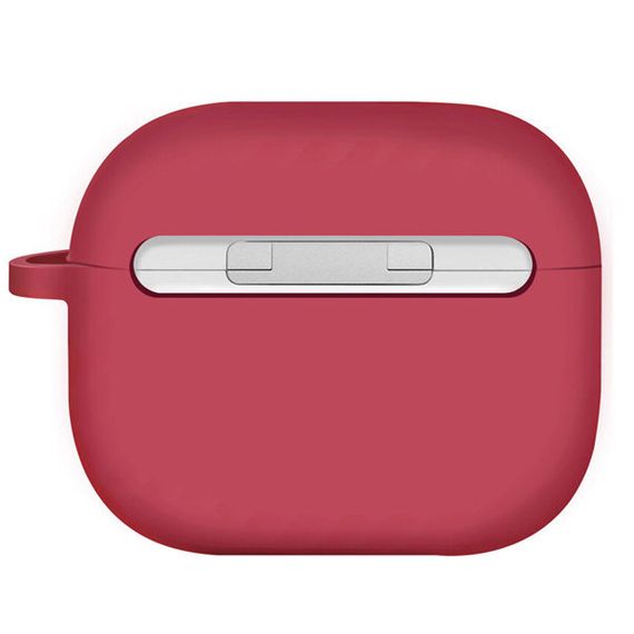 Чехол с карабином Uniq NEXO Liquid silicone + Sports ear hooks (AIRPODS(2021)-NEXOCRL) для AirPods 3, красный