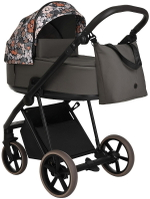 Детская коляска Roan Sol Flowers 3 в 1 с автокреслом Tutis Elo Lux EduSky Black RSF/5003 Forest Clearing/Black