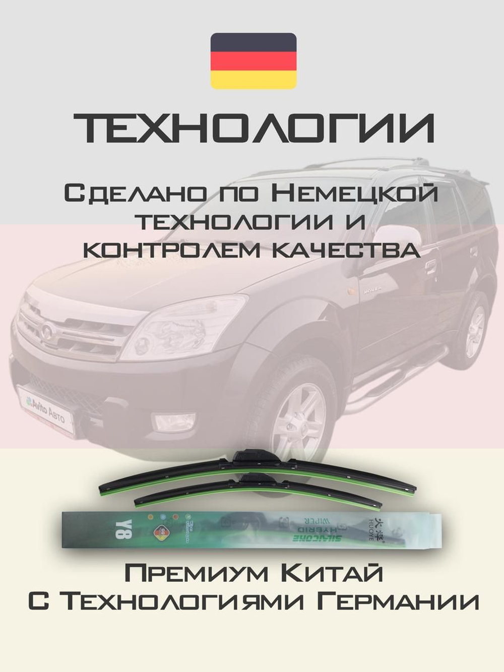 Щетки стеклоочистителя HUOYE Y8 600/400 мм на Geely GeometryAPro | Push button