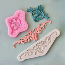 Молды силиконовые для творчества "Набор вензелей 2 молда. Лепнина 3" / Форма для вензелей из гипса, мыла, воска