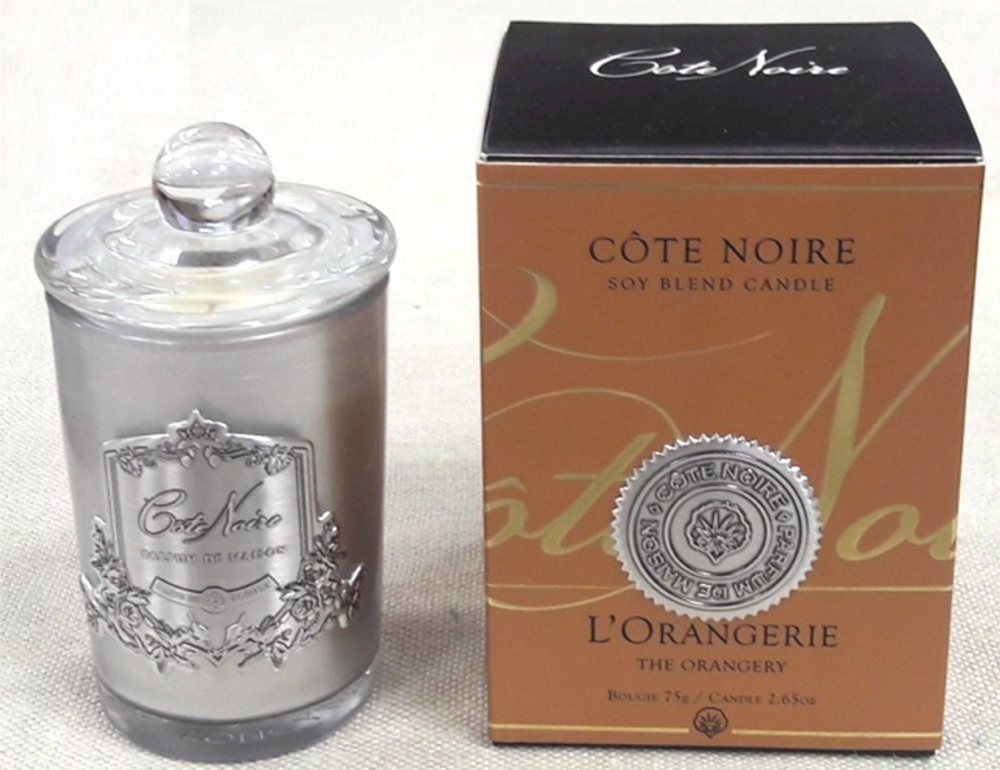 Свеча 75г в серебряном стаканчике Cote Noire L'Orangerie