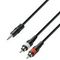 Adam Hall K3YWCC0600 - кабель аудио TRS 3.5 mm stereo - 2 x RCA (M), 1 x 0.22 мм2, 6.0 м, черный