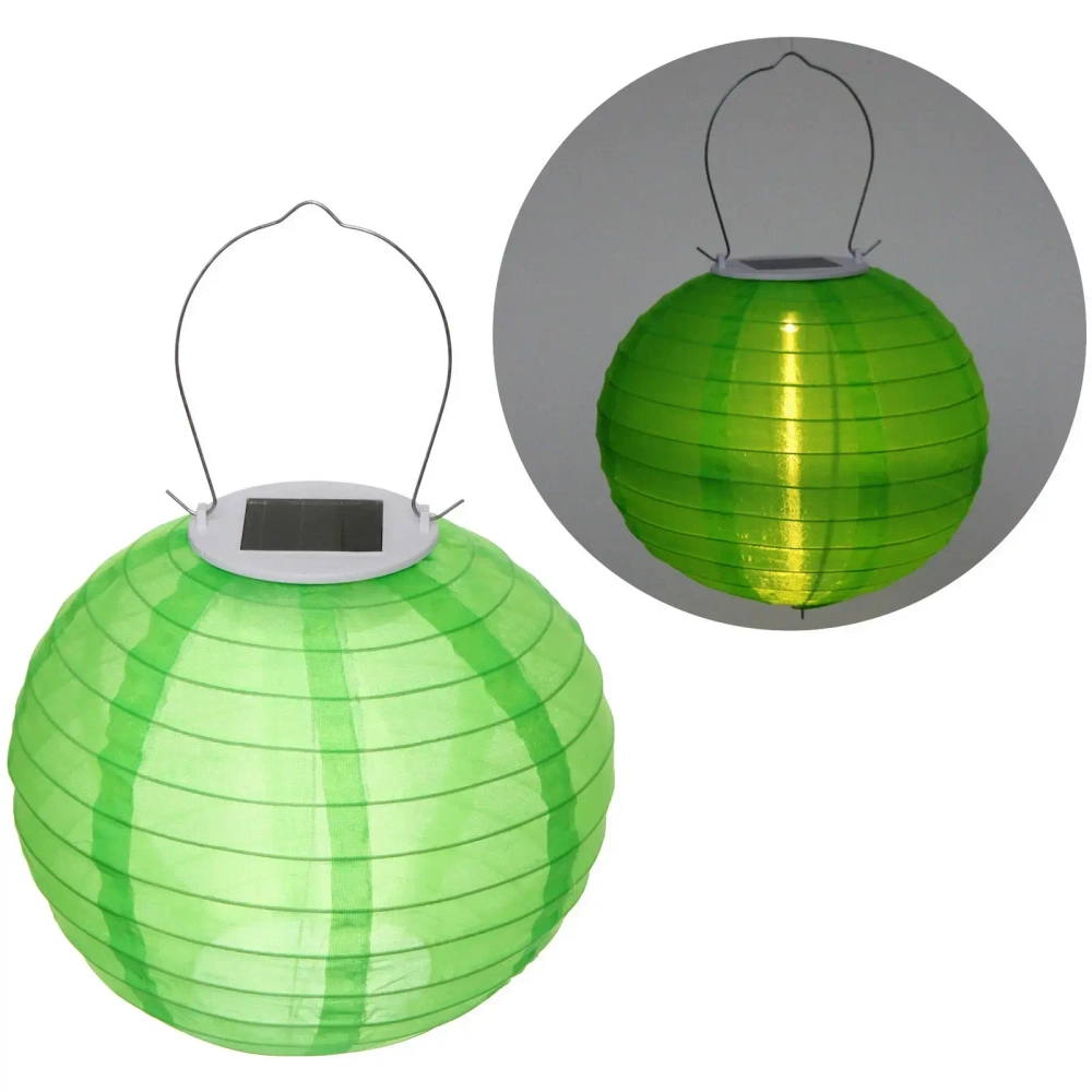 Светильник дачный на солн. батарее «Фонарик» 20 см, 1 лампа LED, с подвесом, Салатовый