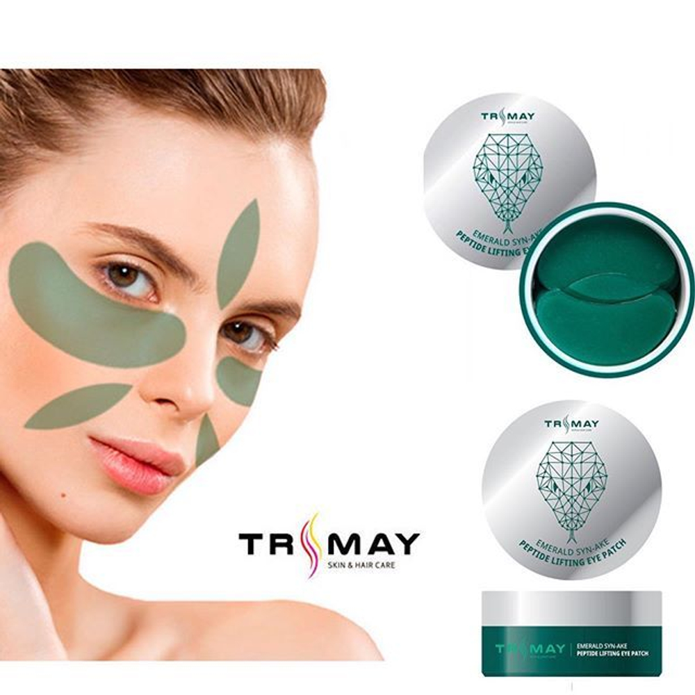 Trimay Emerald Syn-Ake Peptide Lifting Eye Patch лифтинг патчи для век с пептидом змеиного яда