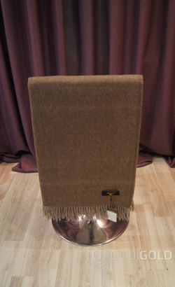 Плед из 100% пух яка 150x200 см. (ERDENET) - серо-бежевый