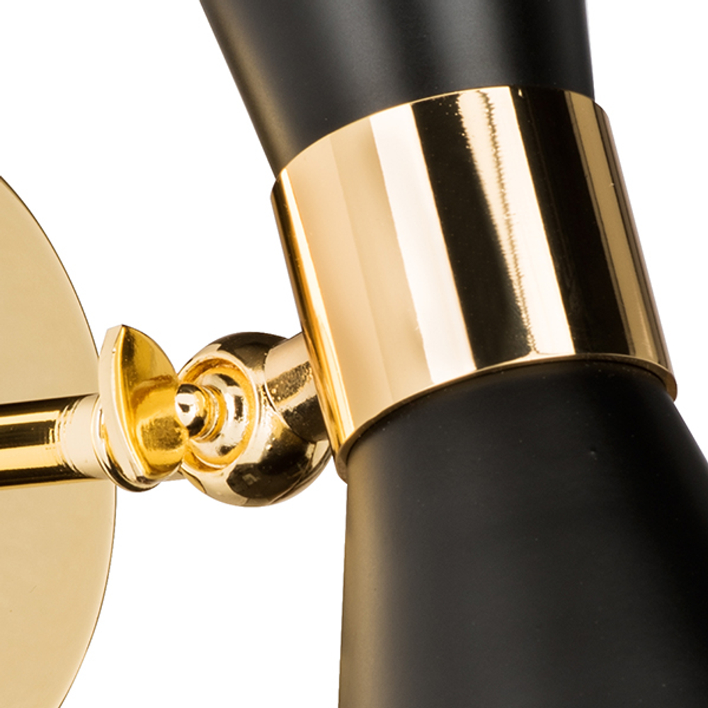 816617 Бра DUMO 1х40W E14 ЧЕРНЫЙ МАТОВЫЙ/ЗОЛОТО