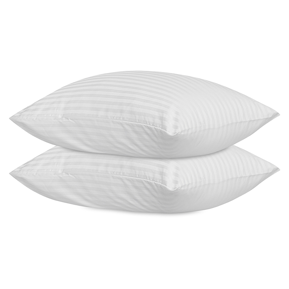 Набор наволочек из страйп-сатина из коллекции essential, 50х70 см