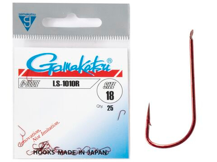 Крючки Gamakatsu LS-1010R HOOKS RED разм. 18 25шт.
