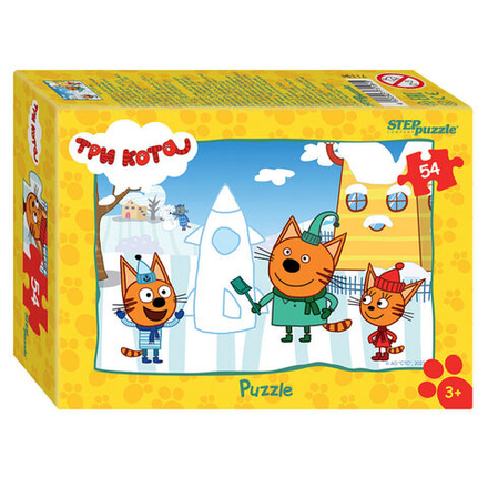 Пазлы 54 элемента 180*130мм. "Три кота - 1" AO "СТС"