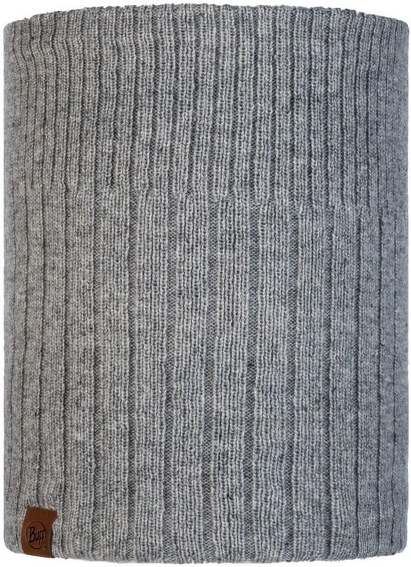 Вязаный шарф-труба с флисом Buff Neckwarmer Knitted Polar Kort Light Grey Фото 1