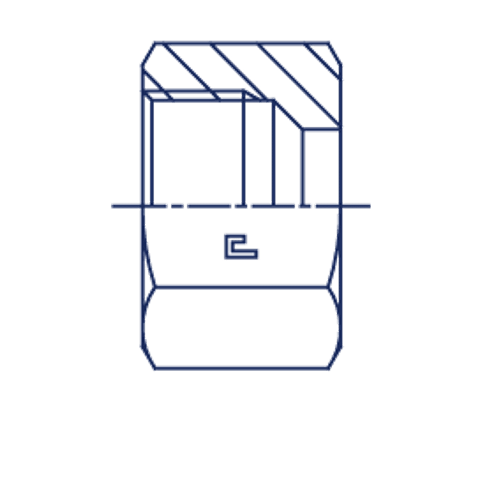 Гайка N DL15 (нерж.)