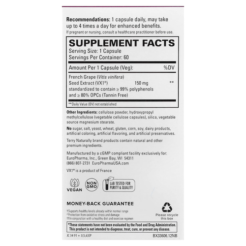 Terry Naturally, Clinical OPC®, 150 мг, 60 капсул