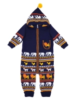 Вязаный комбинезон для новорожденных и малышей на молнии