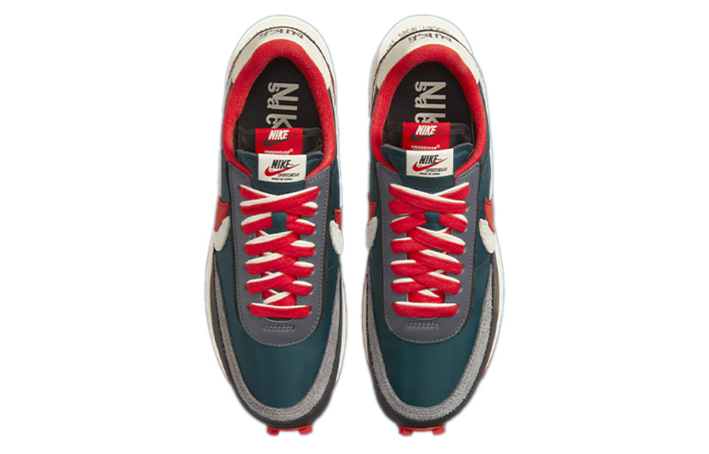 Кроссовки Sacai X Undercover X Nike Ldwaffle Midnight Spruce And University Red