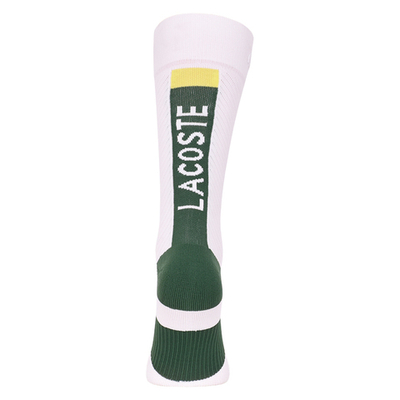 Носки теннисные Lacoste SPORT Compression Zones Long Tennis Socks 1P - white/green/flashy yellow