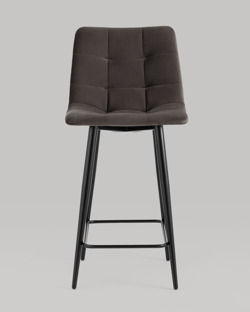 Стул полубарный Джанго велюр пепельно-серый высота сиденья 60 см