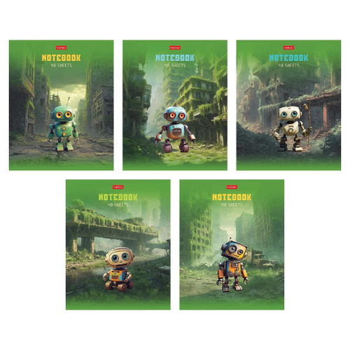 Тетрадь 48 л. клетка ХАТБЕР Мини дроиды (89927)