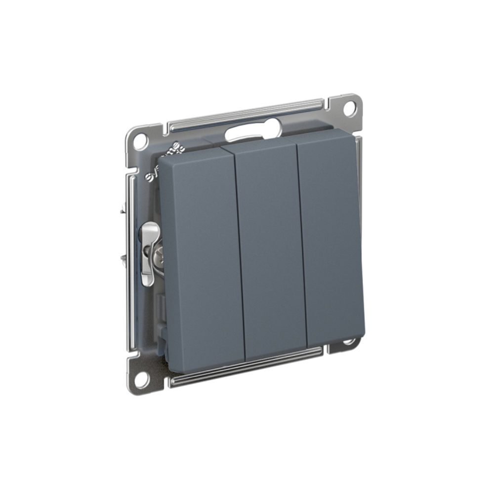 Выключатель 3-кл. СП AtlasDesign 10А IP20 (сх. 1+1+1) 10AX механизм грифель SE ATN000731