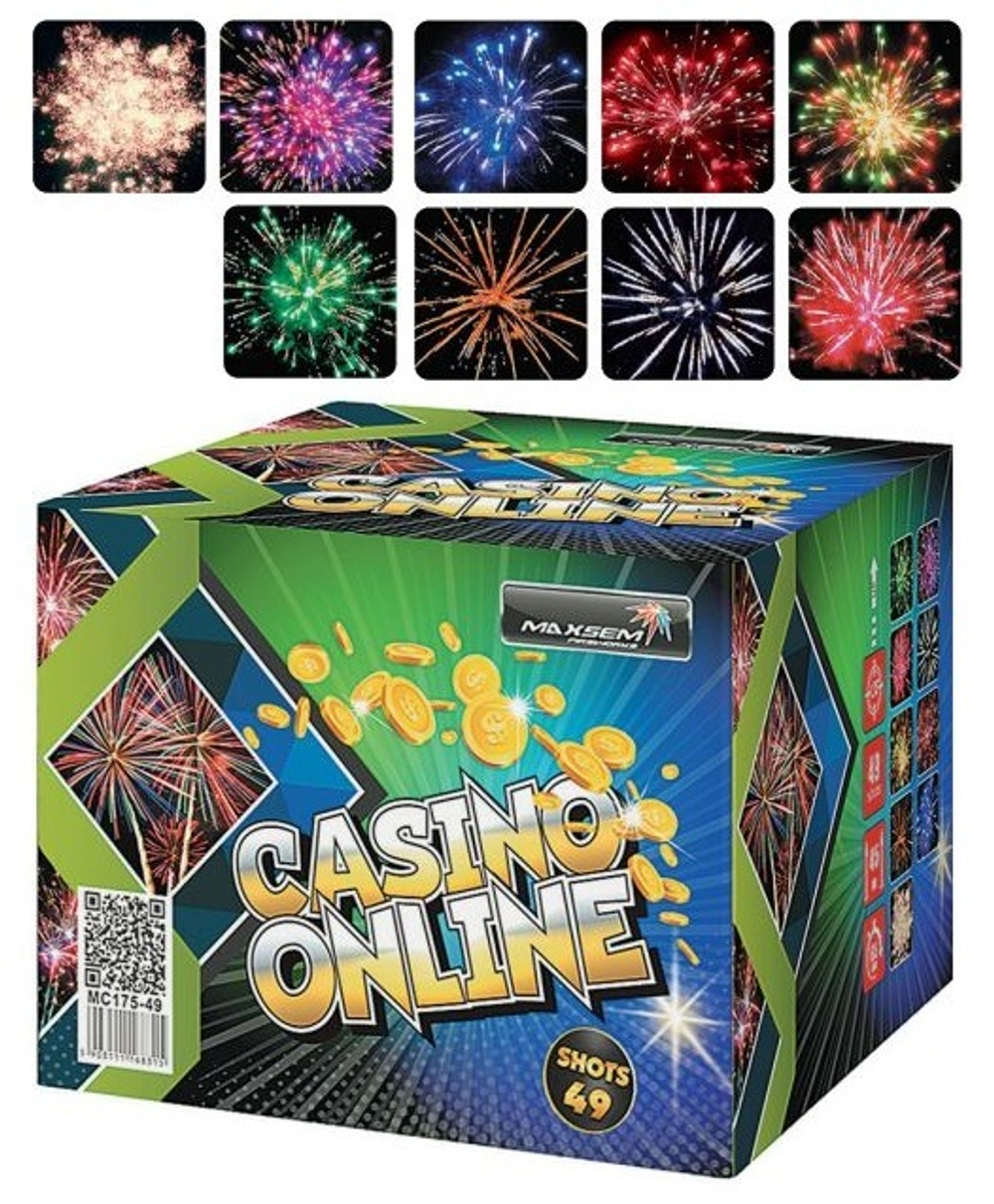 Батарея салютов "Casino Online" MC175-49  49 залпов * 1.7"