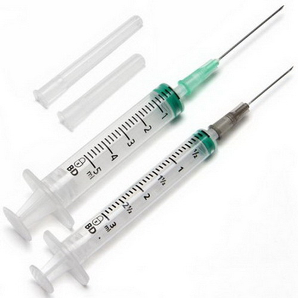 Шприц с иглой, одноразовый инъекционный
