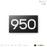 Номер на дверь 950, табличка на дверь для офиса, квартиры, кабинета, аудитории, склада, черная 120х70 мм, Айдентика Технолоджи