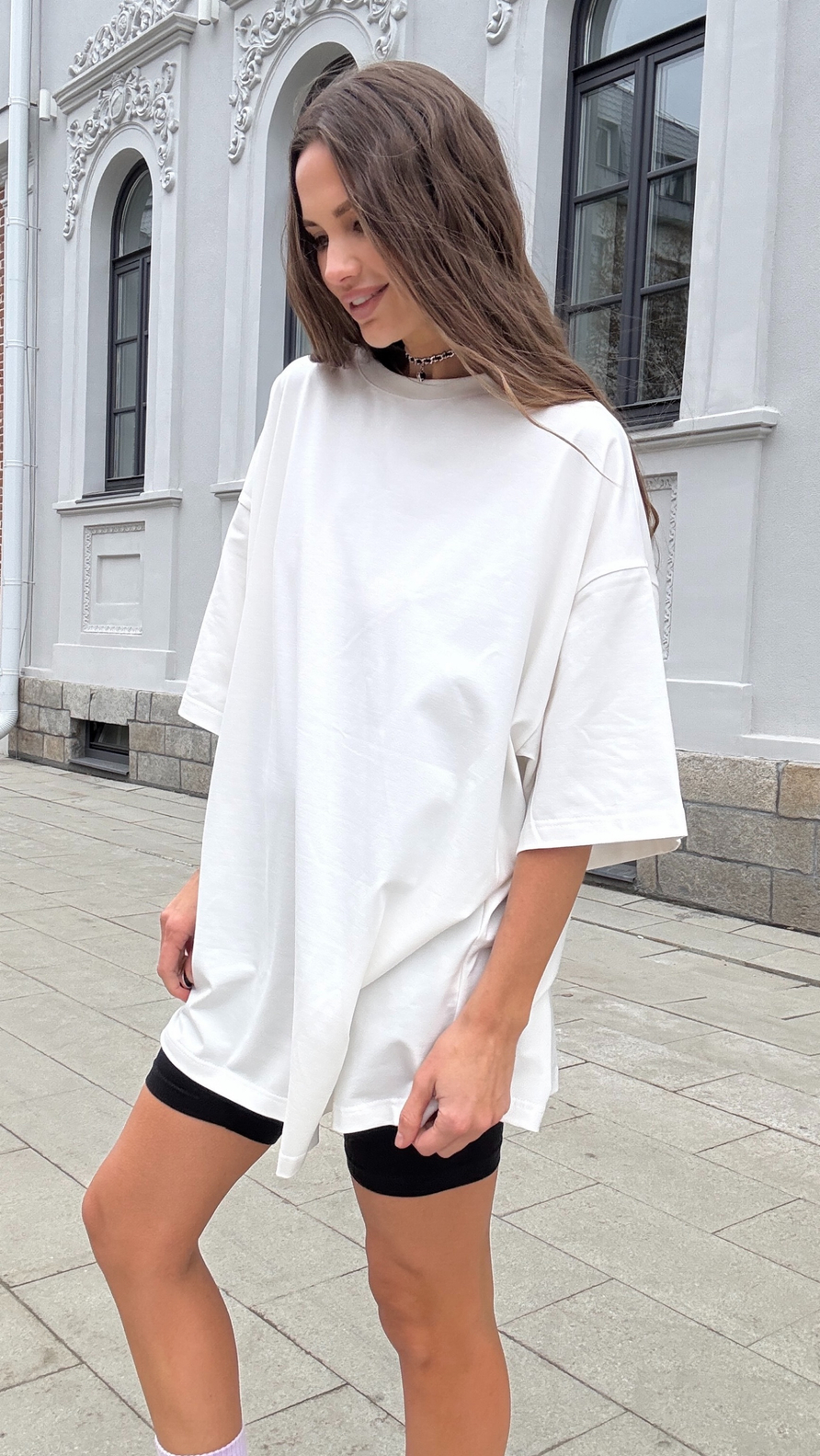 Футболка бойфренда, цвет молочный