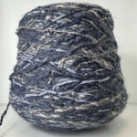 BIZARRE - Industria Italiano Filati; 48% вискоза, 52% п/а; нить фактурная с утолщениями; 170м/100гр; col. 1727, цвет: темно-синий; S717