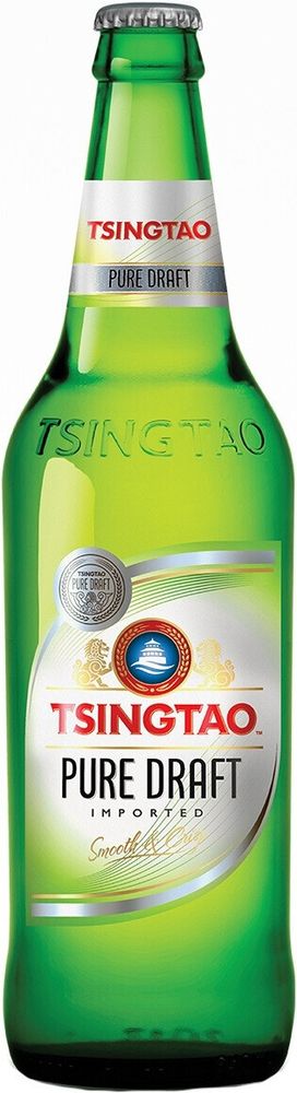Пиво Циндао Пьюр Драфт / Tsingtao Pure Draft 0.64л - 12шт