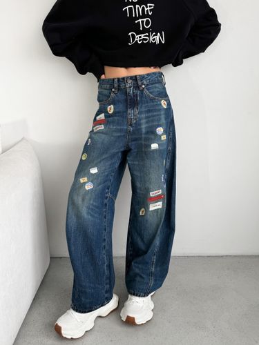 Джинсы широкие женские NOHO