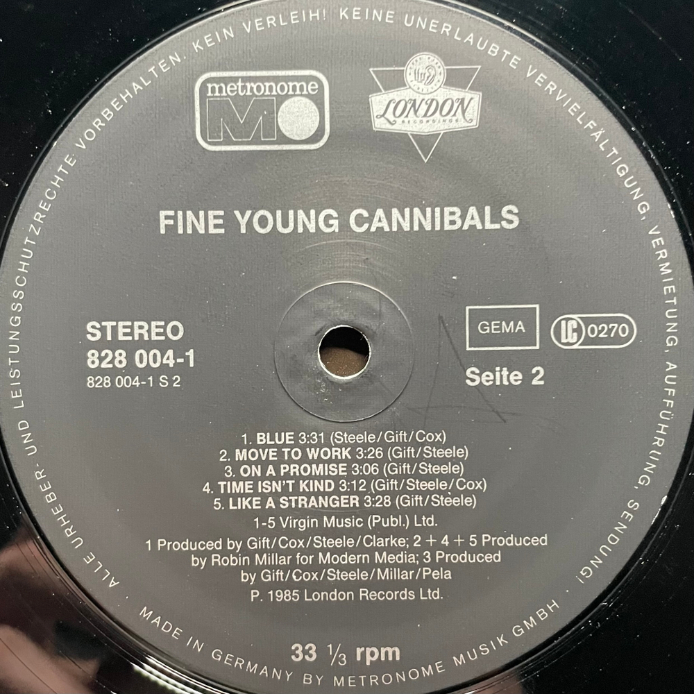 Fine Young Cannibals ‎– Fine Young Cannibals (Германия 1985г.)