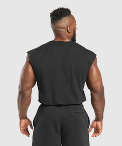 Майка GYMSHARK Critical Cut Off Tank Black