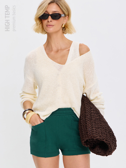 Экстра короткие шорты из футера