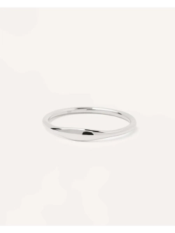 Кольцо Wave Белое золото 750 пробы