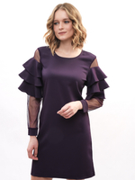 Платье с воланами на рукавах