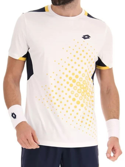 Мужская теннисная футболка Lotto Top IV Tee 1 - bright white/navy blue