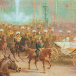 Сюжетный гобелен в парадной раме «На параде»